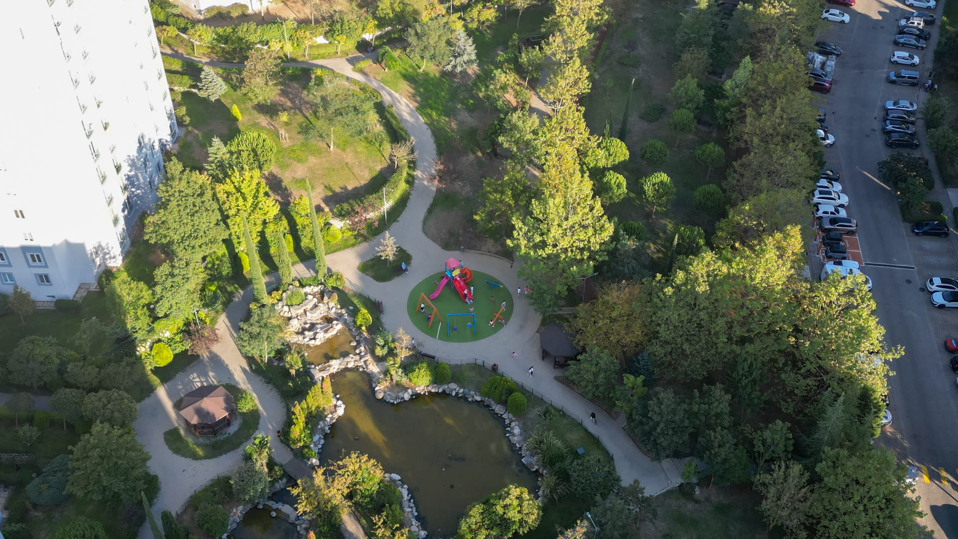 Park alanının kuş bakışı görünümü