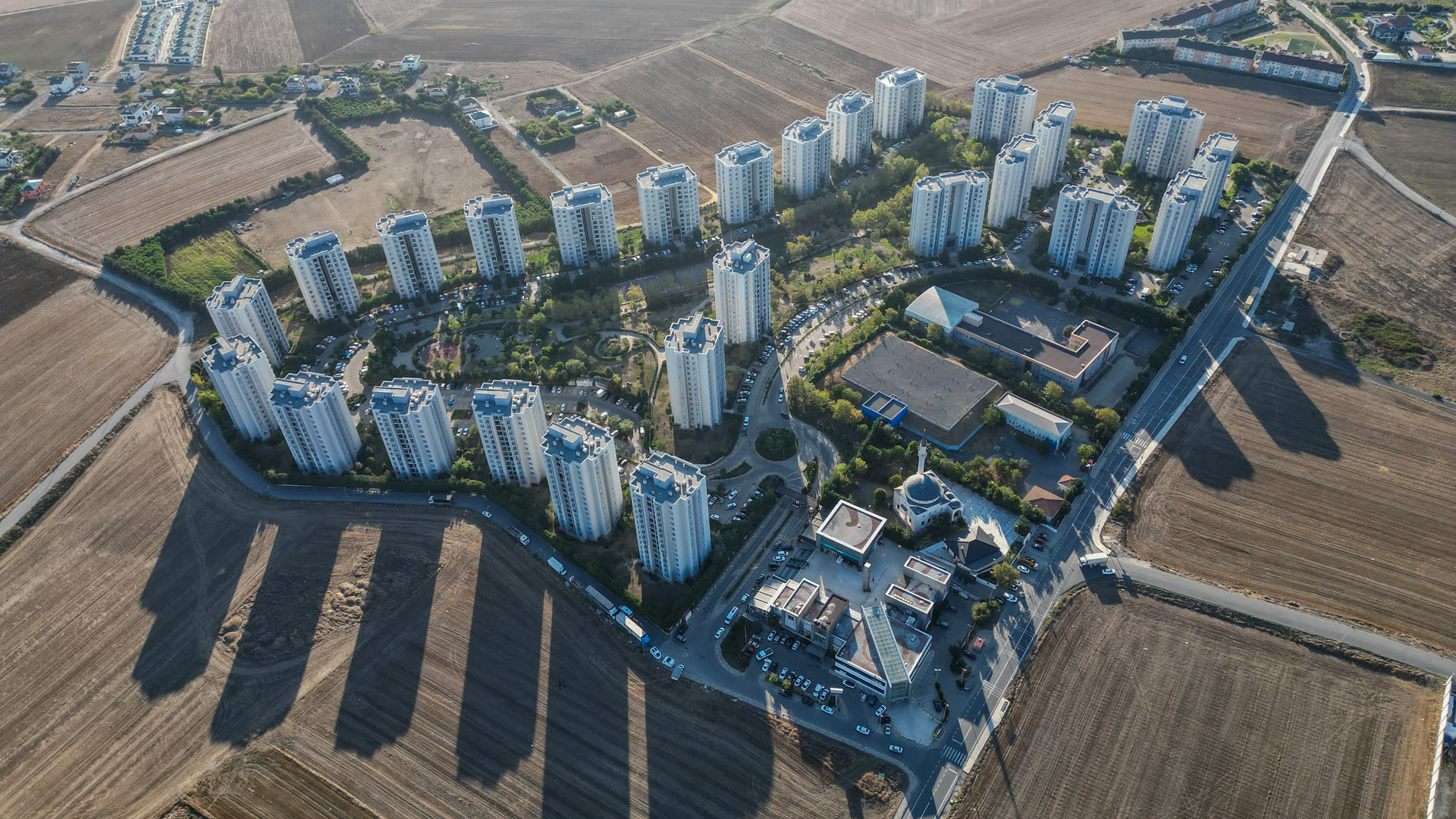Sitenin kuş bakışı genel görünümü